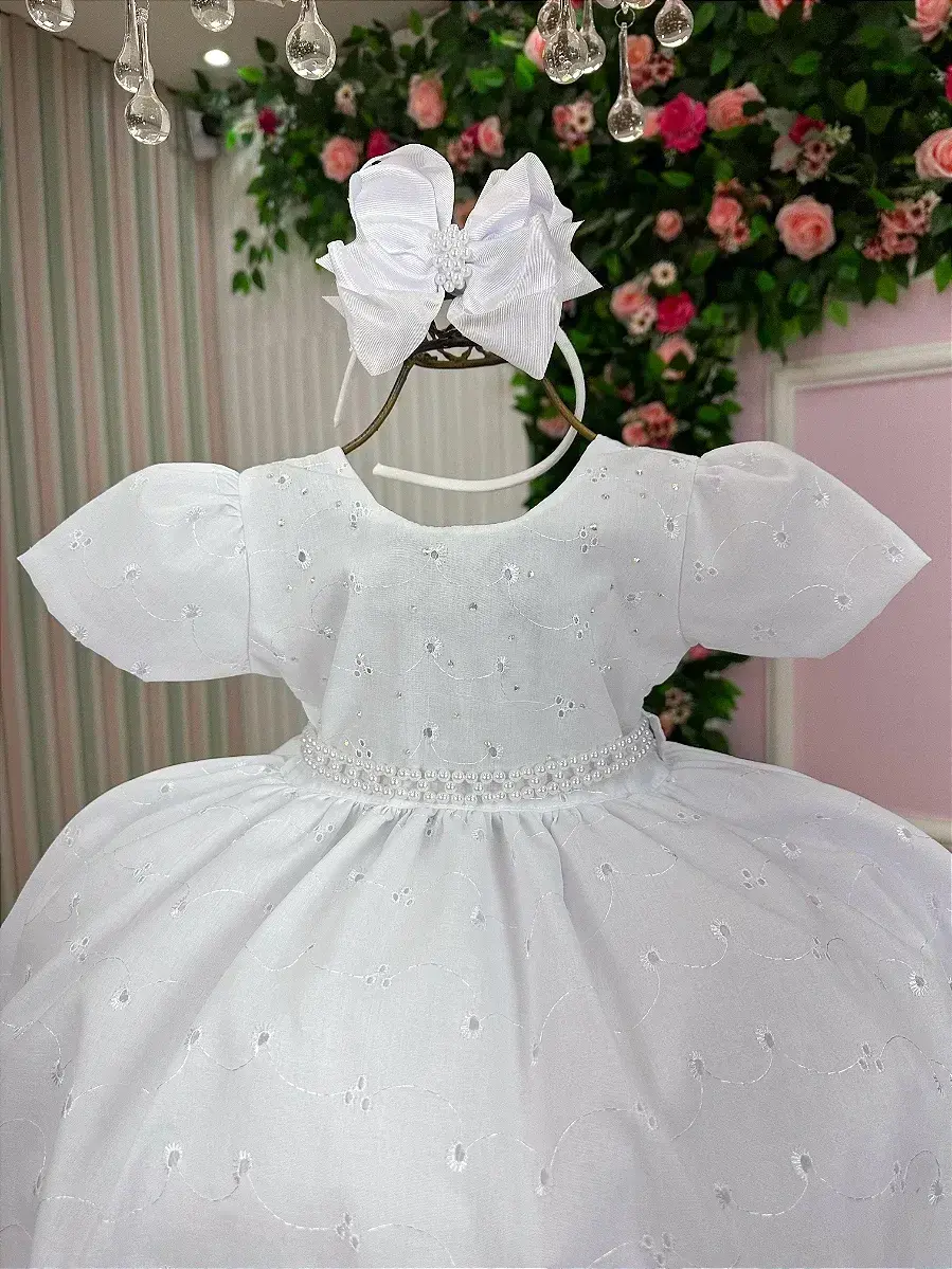 Vestido cristal lese laise branco, foto 2