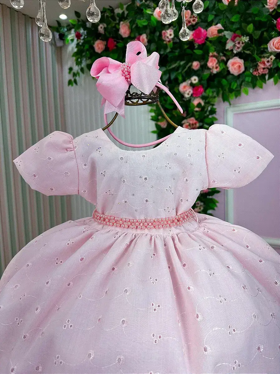Vestido cristal lese laise rosa, foto 2