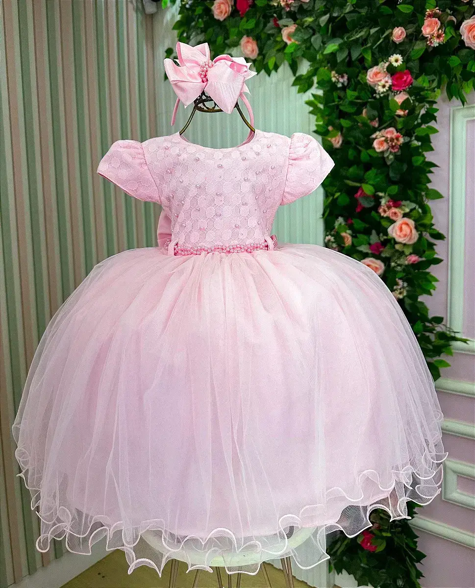 Vestido aline rosa