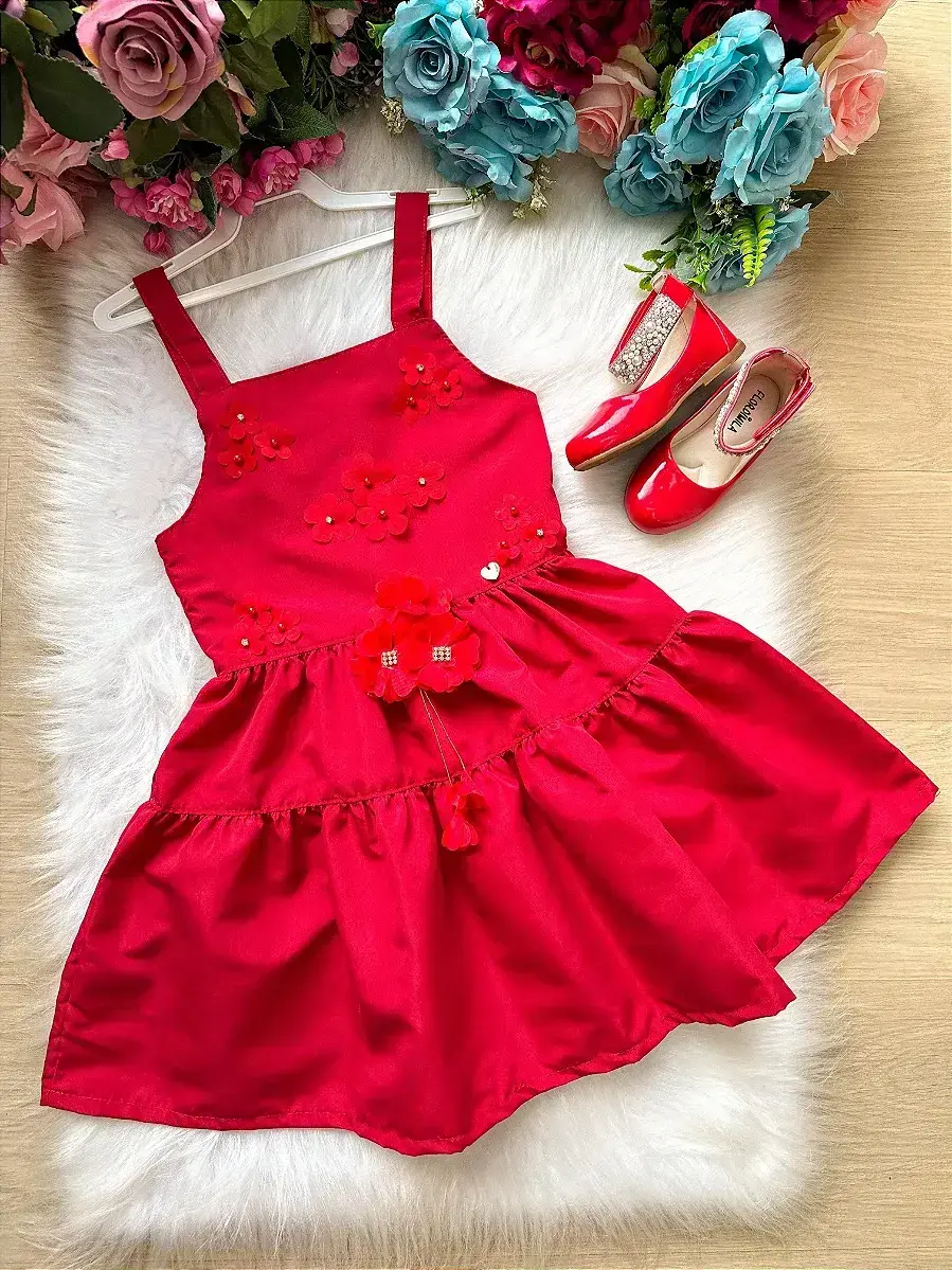 Vestido cecilia vermelho, foto 4