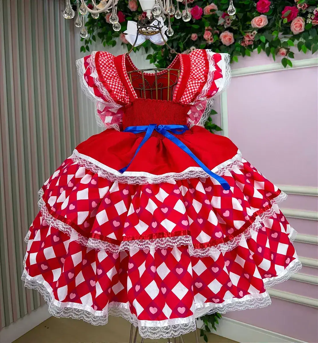 Vestido junino festa do coração vermelho, foto 7