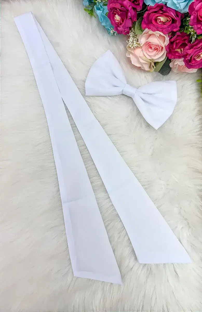 Laço opcional faixa do vestido selena branco