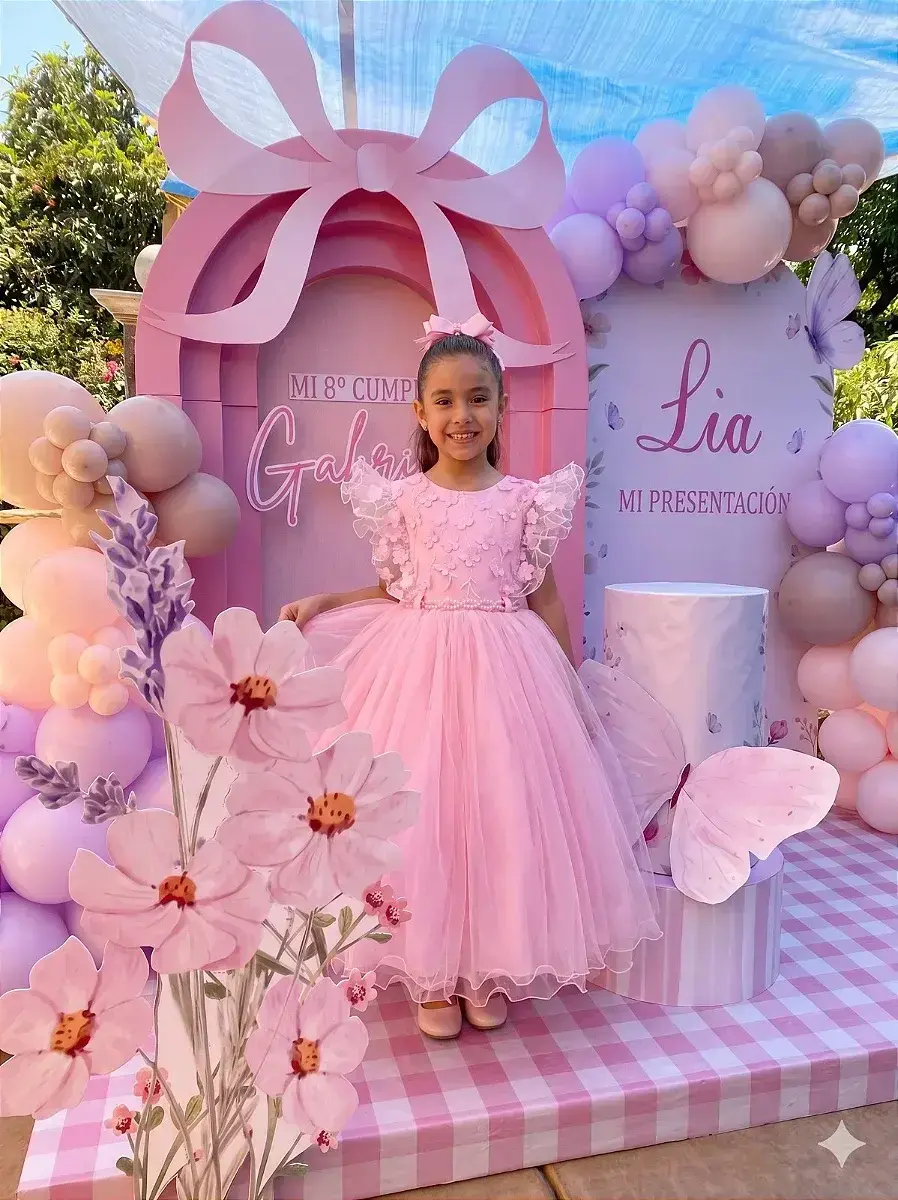 Vestido angelie rosa