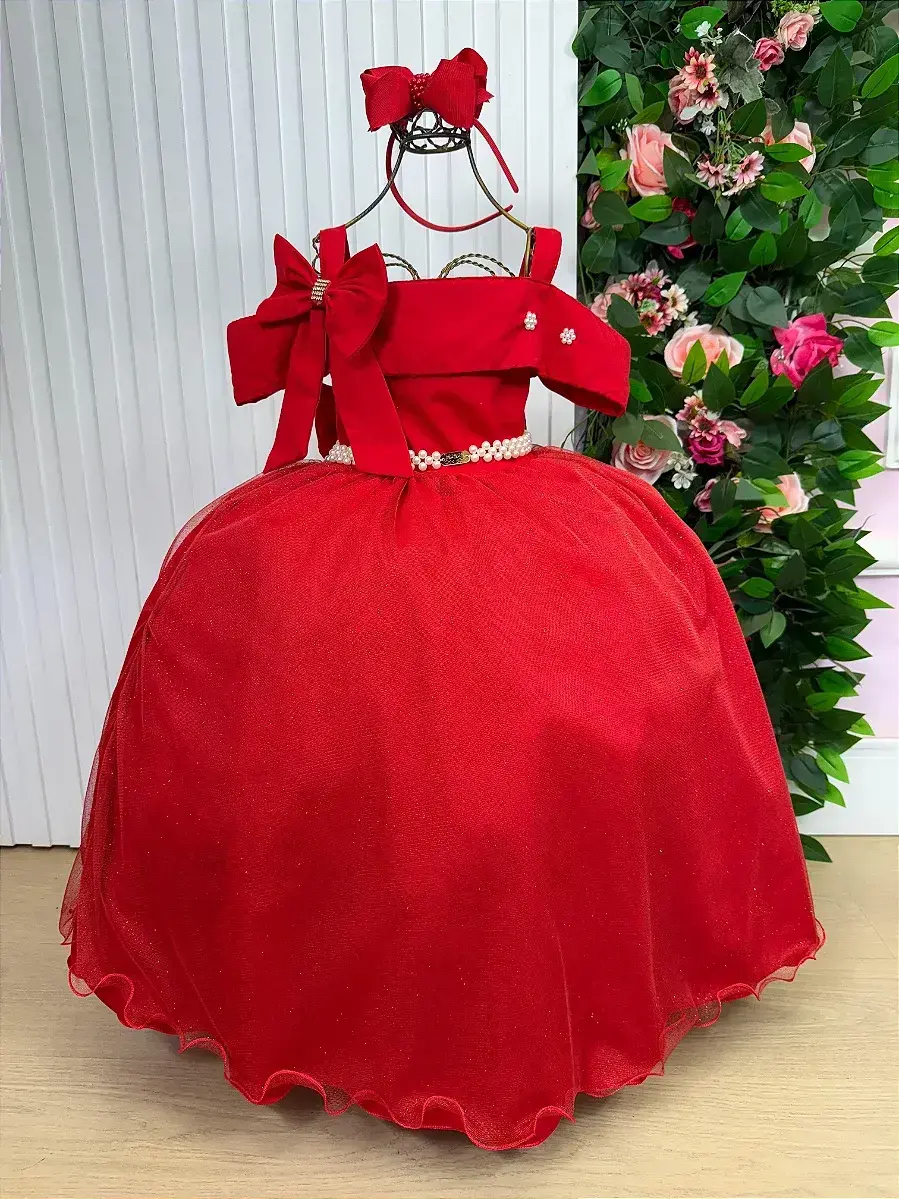 Vestido longo festa vermelho, foto 2