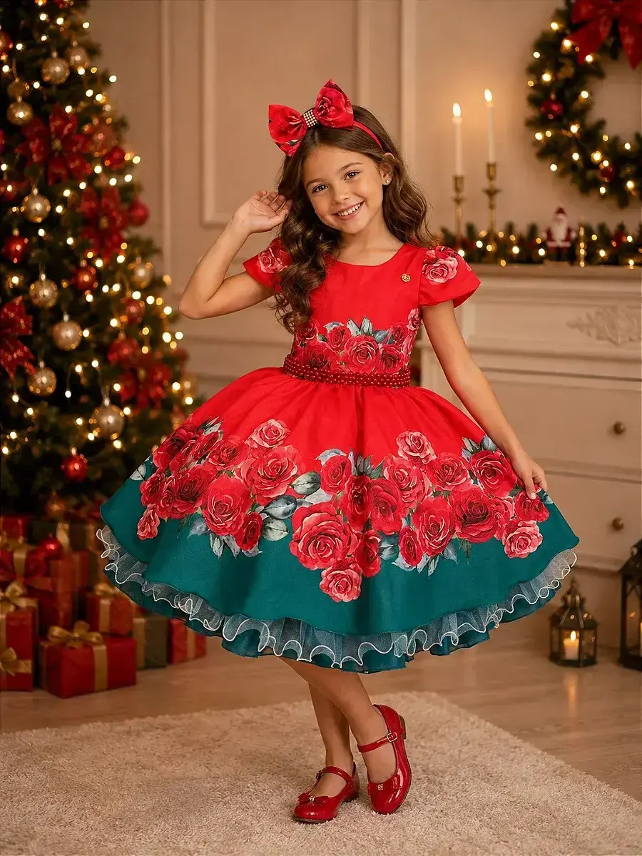 Vestido melina vermelho Natal