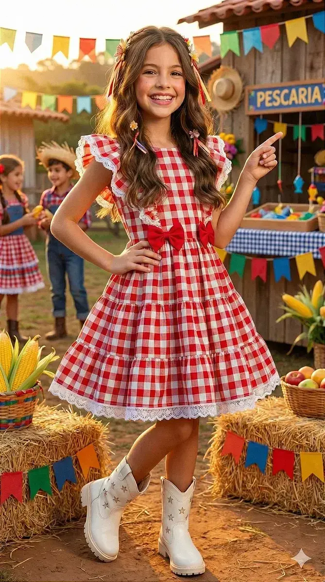 Vestido aline xadrez vermelho, foto 2