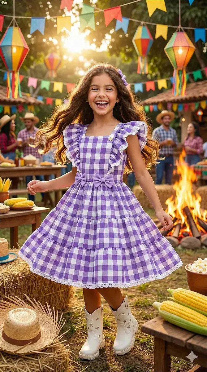 Vestido aline xadrez lilas, foto 2