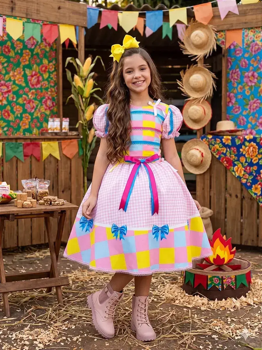Vestido junino festa arraia da docura