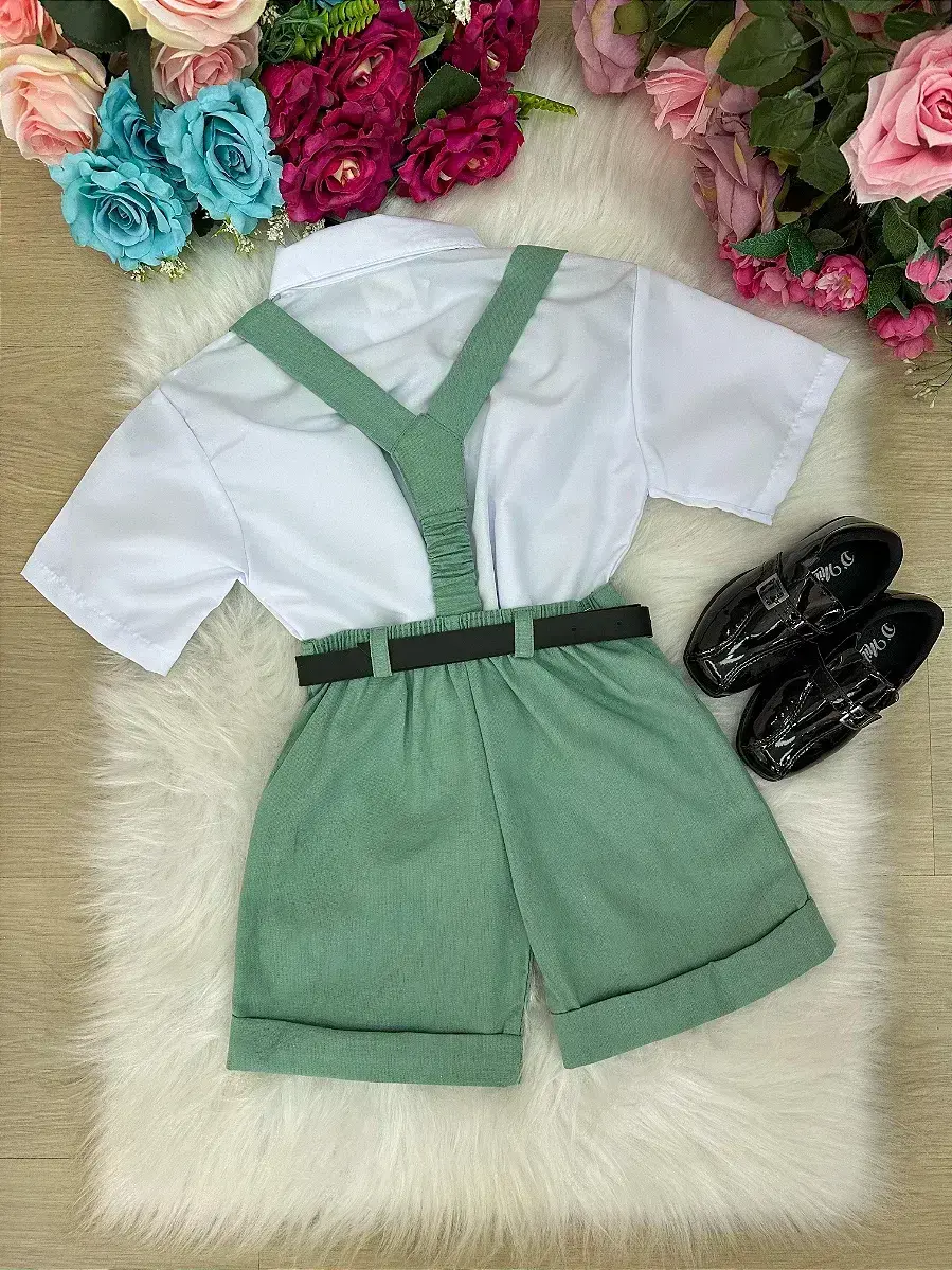Conjunto suspensorio shorts verde, foto 3