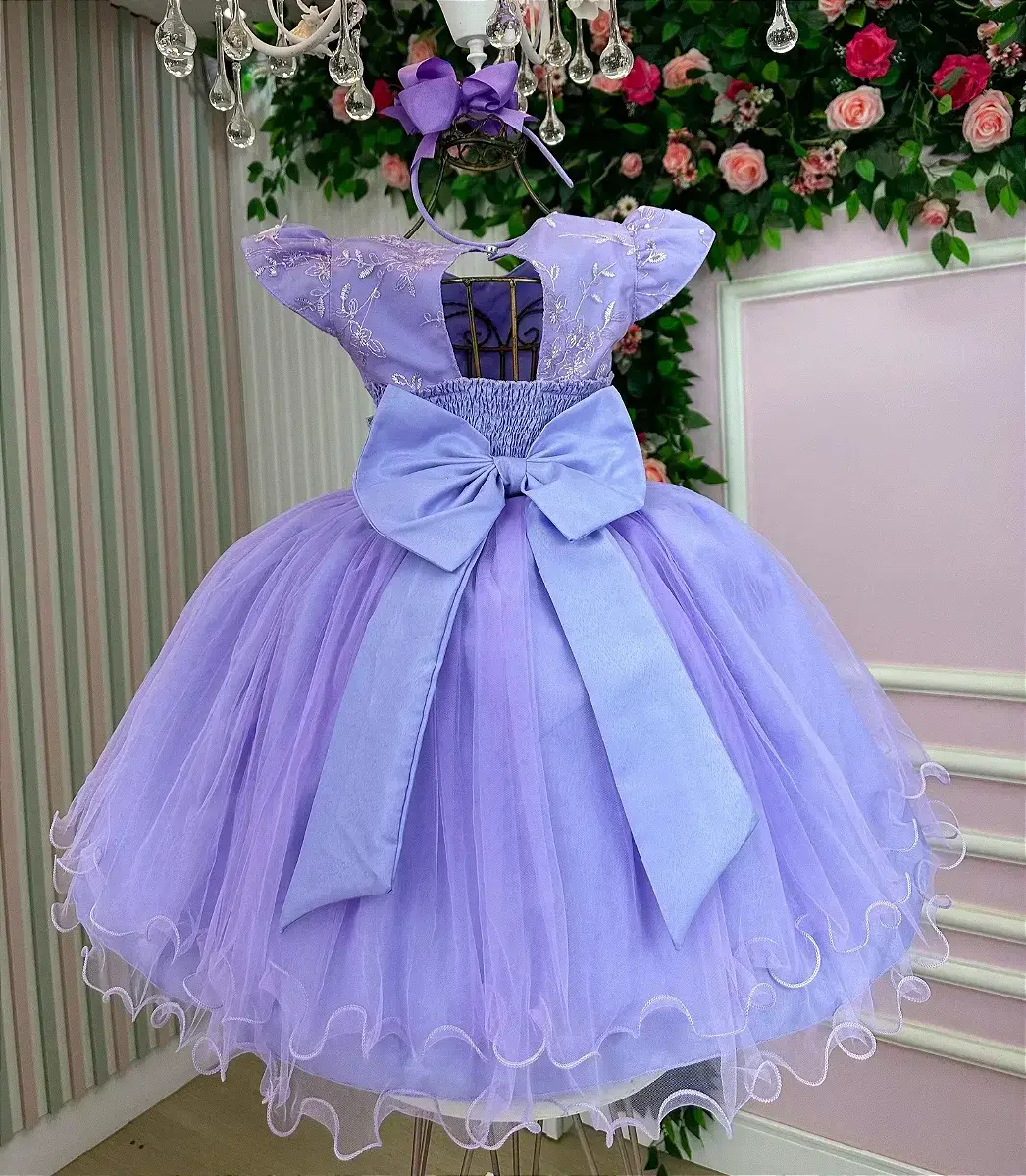 Vestido jardim encantado mel lilás, foto 7