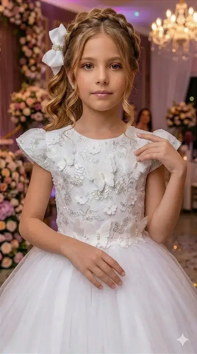 Vestido jardim encantado mel branco, foto 3
