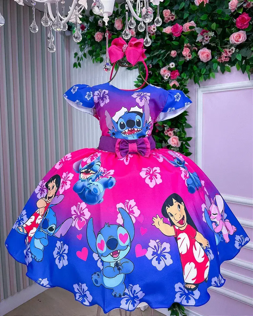 Vestido festa Lilo e Stitch