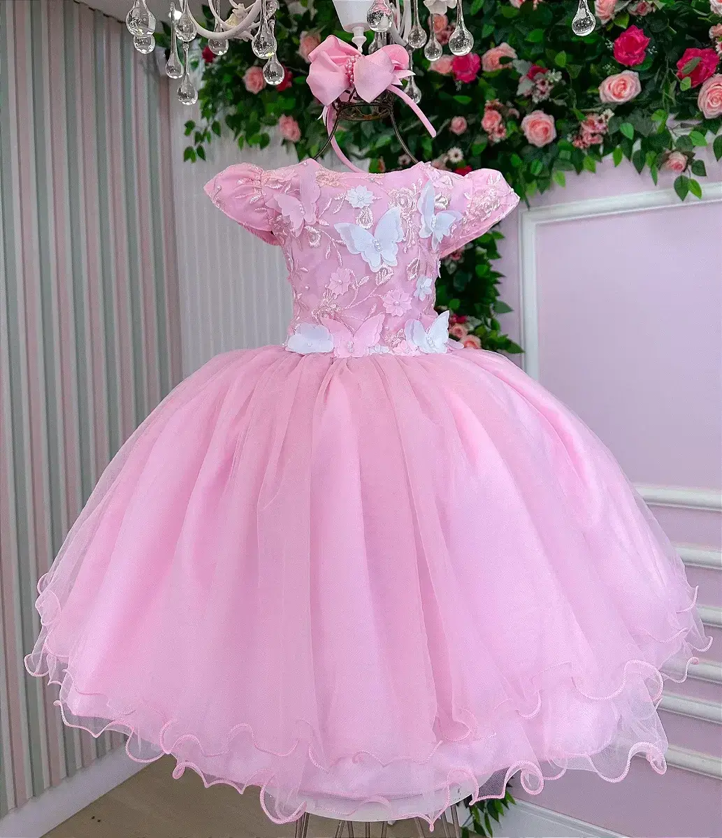 Vestido jardim encantado mel rosa, foto 4