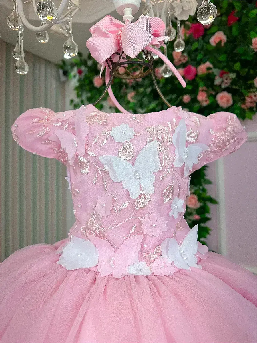 Vestido jardim encantado mel rosa, foto 5