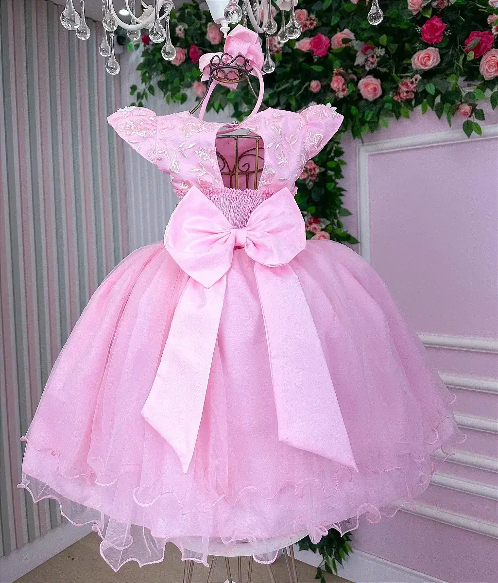 Vestido jardim encantado mel rosa, foto 6