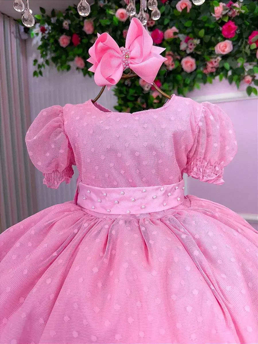 Vestido rosa bolinhas, foto 5