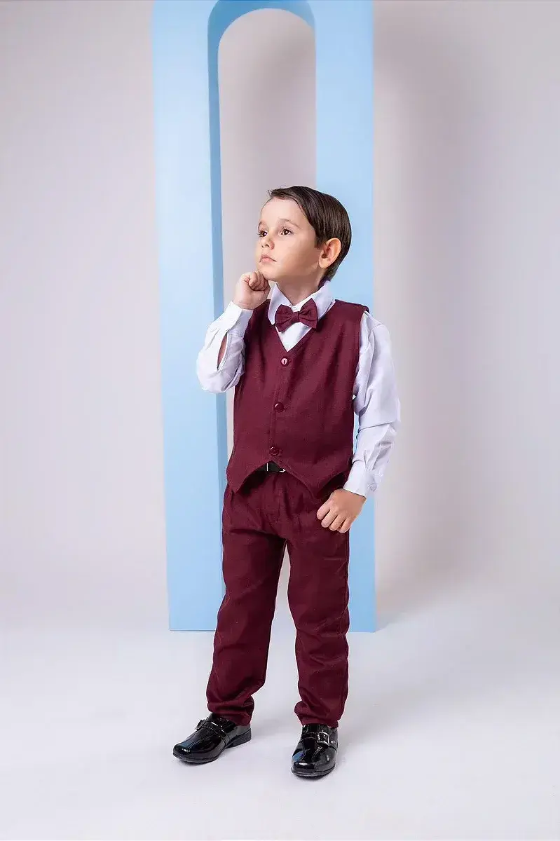 Conjunto social leonardo colete marsala, foto 2