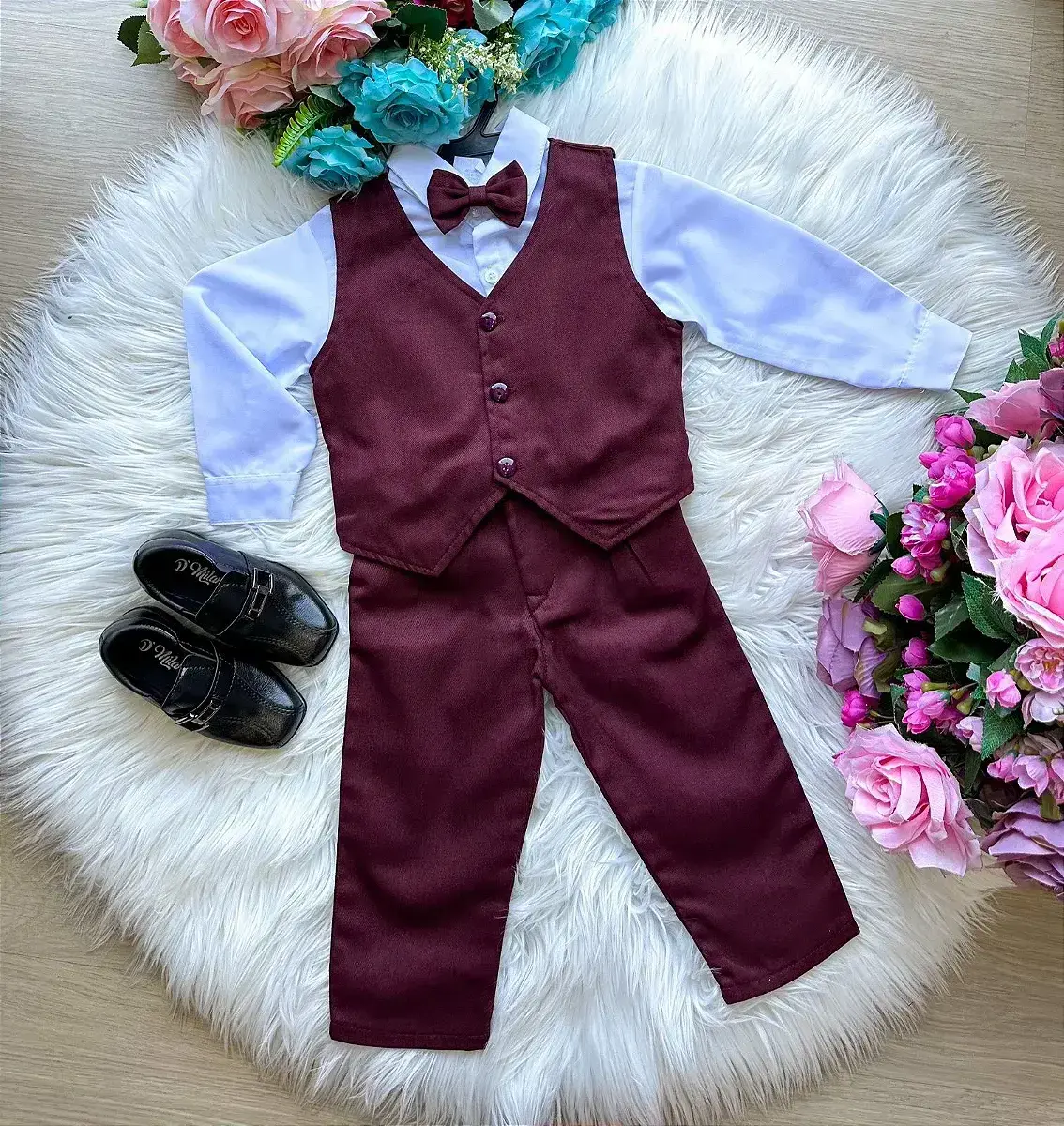 Conjunto social leonardo colete marsala, foto 6