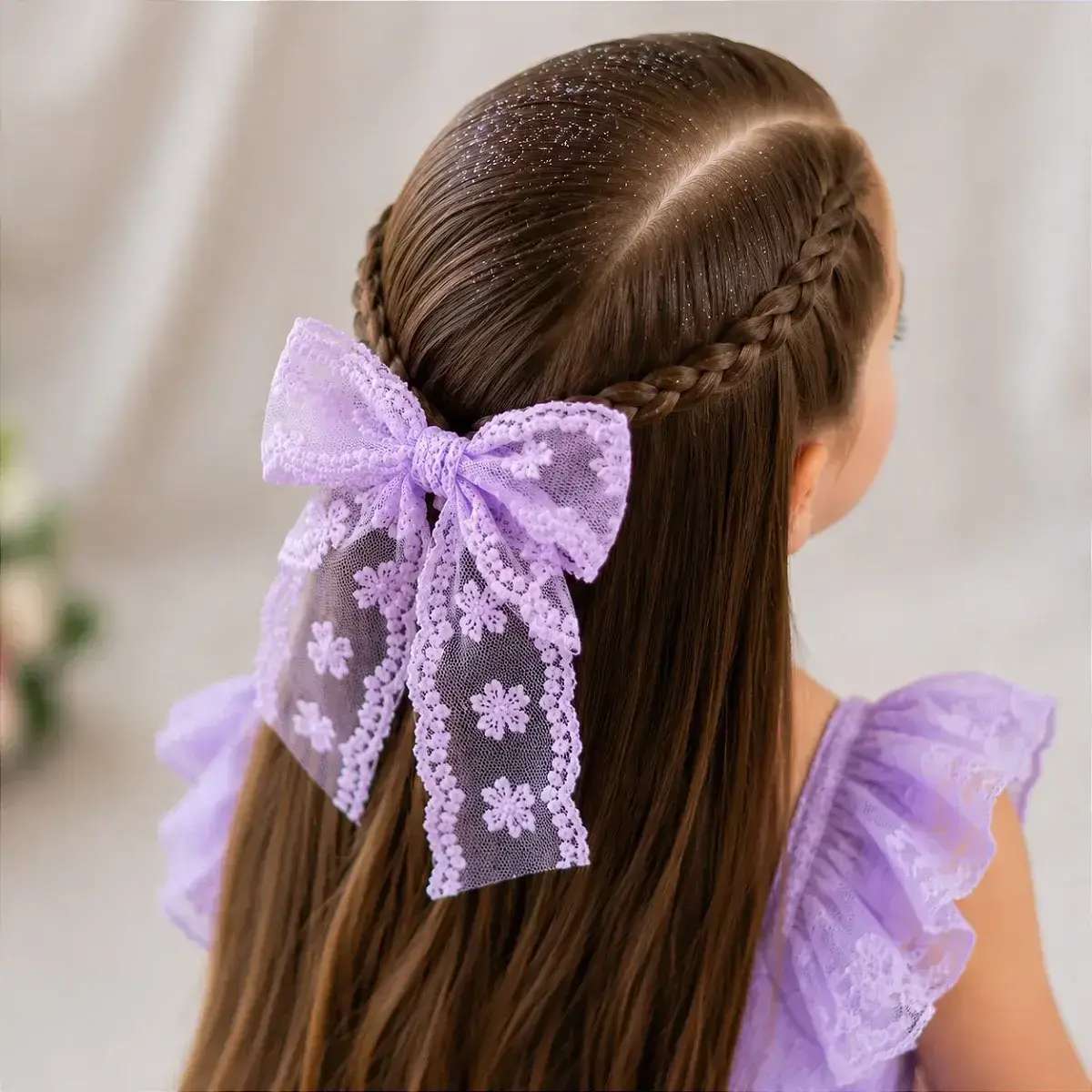 Laço jessica renda lilas