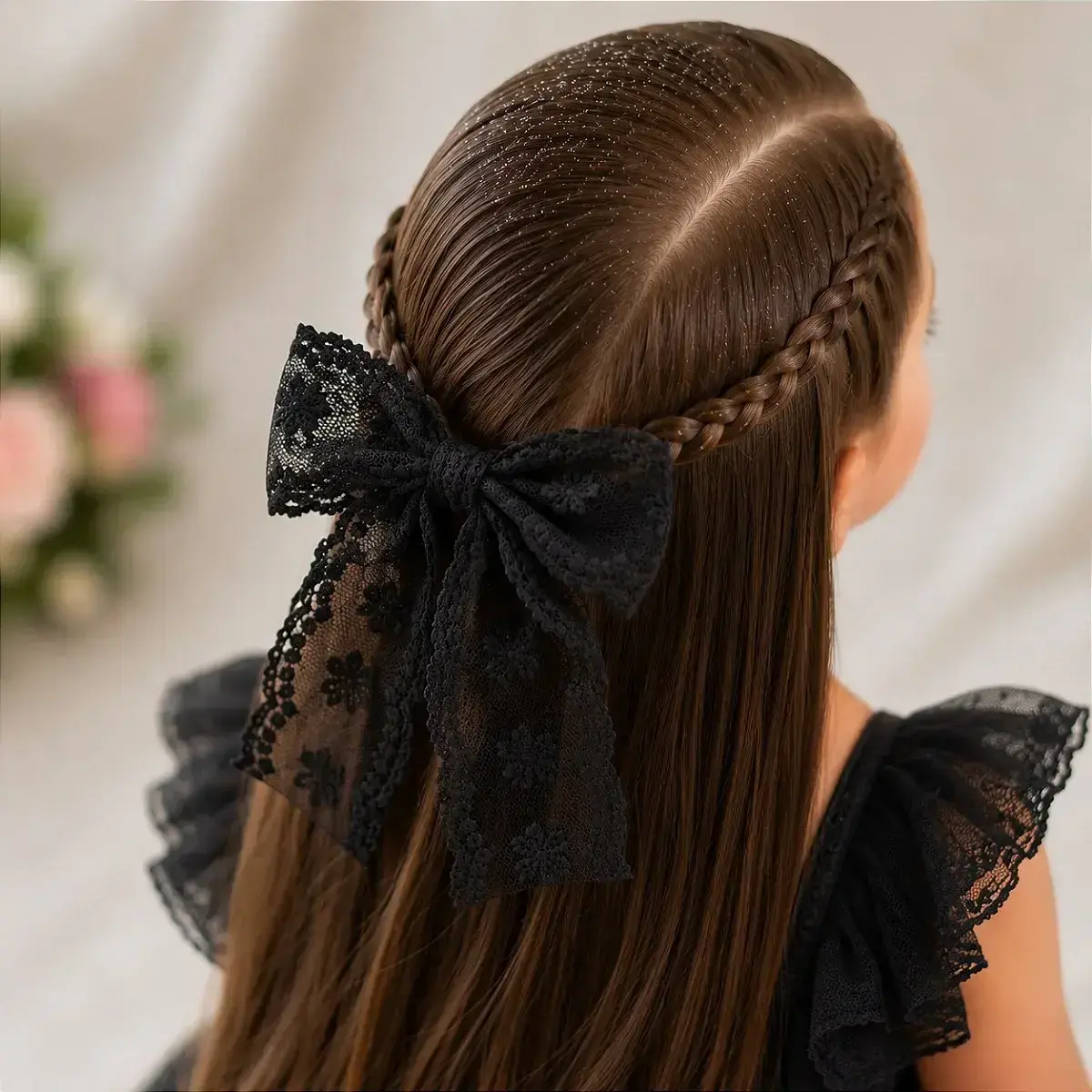 Laço jessica renda preto