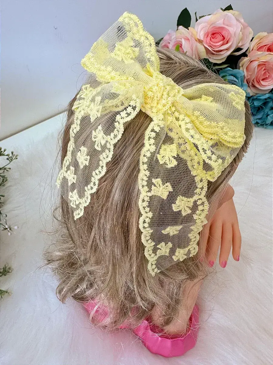 Laço jessica renda amarelo, foto 2