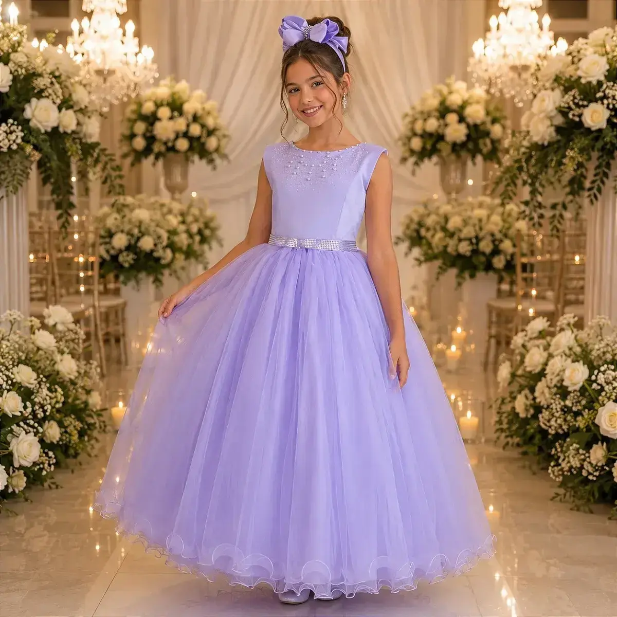 Vestido longo regata lilás