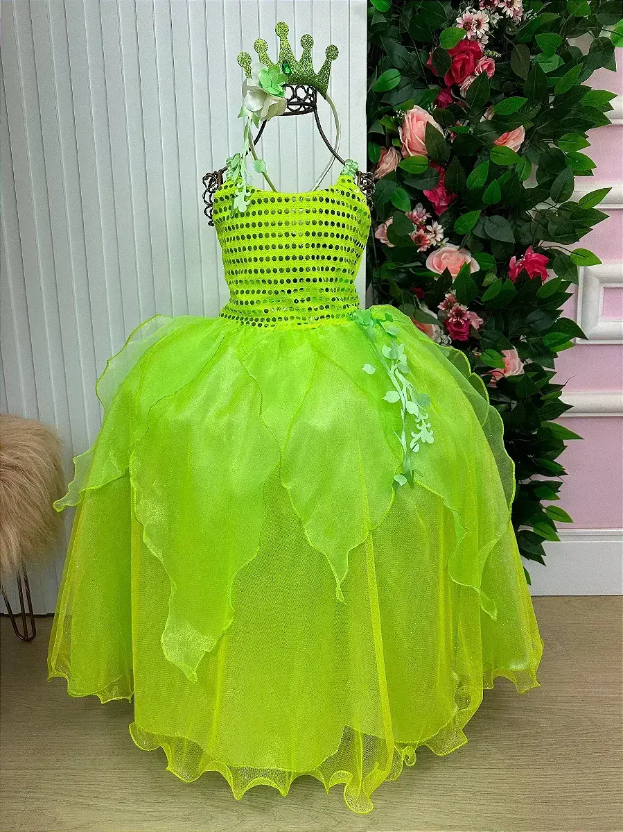 Fantasia longa princesa verde, foto 3