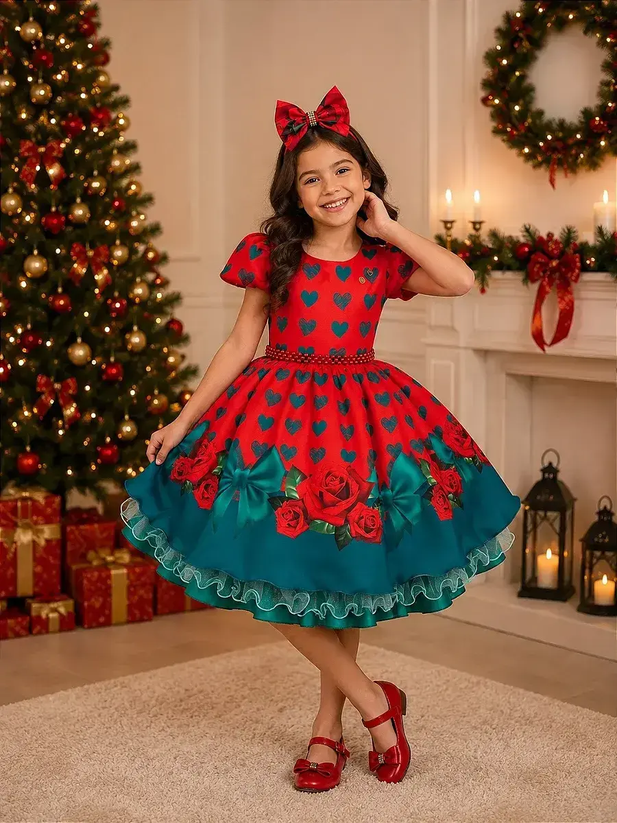 Vestido Natal vermelho