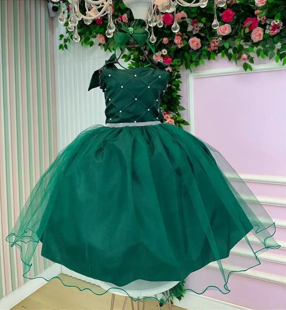 Vestido mariely verde esmeralda, foto 6