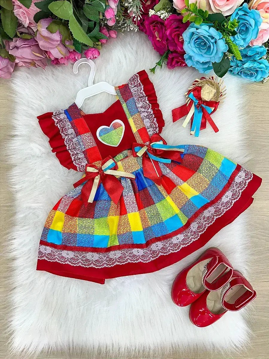 Vestido junino vermelho, foto 5