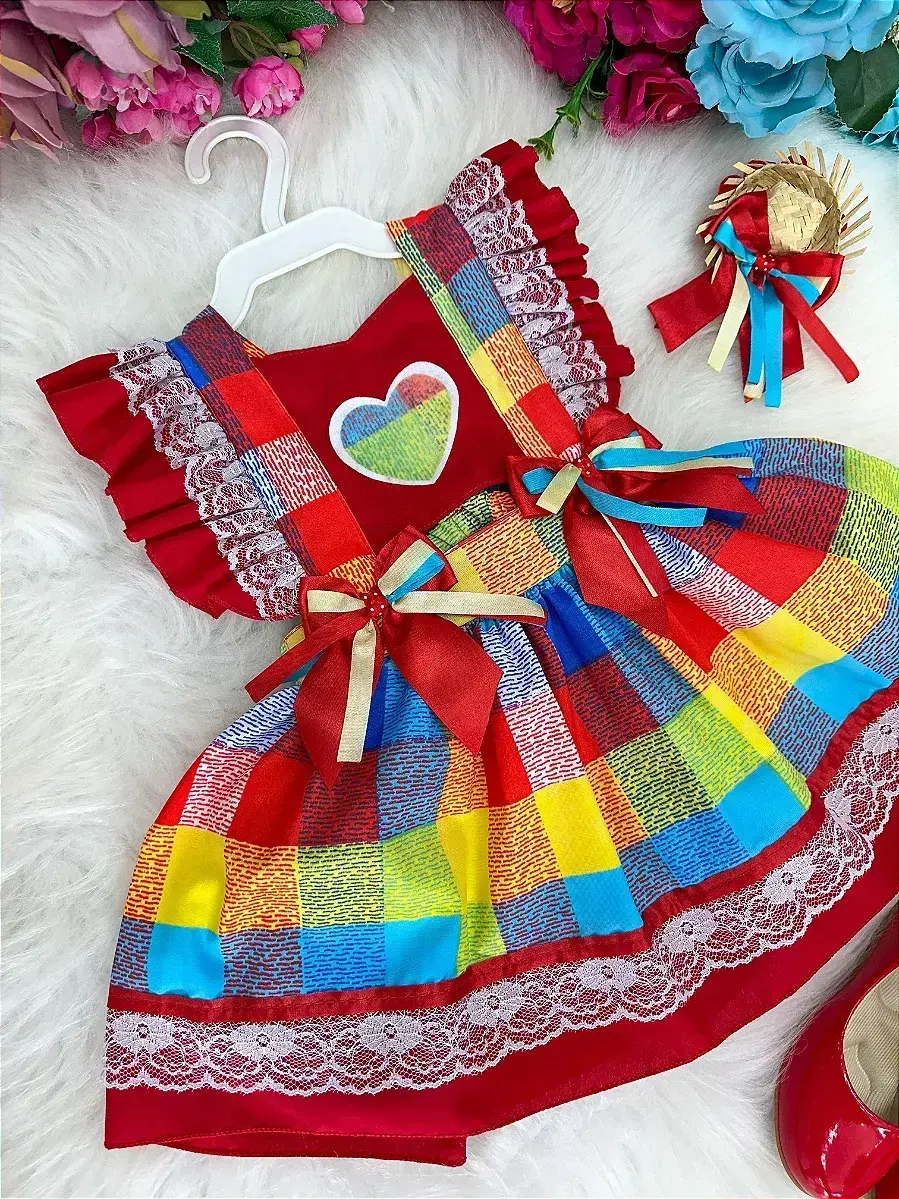 Vestido junino vermelho, foto 6