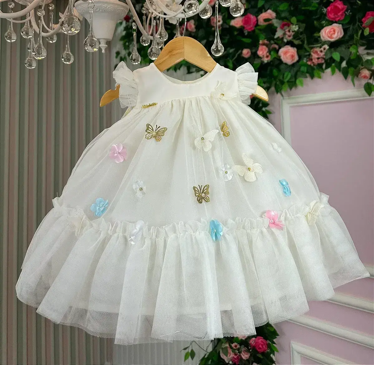 Vestido jardim das borboletas baby liz off, foto 4