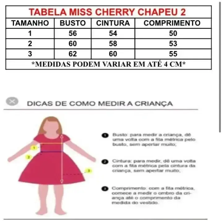 Guia de tamanhos