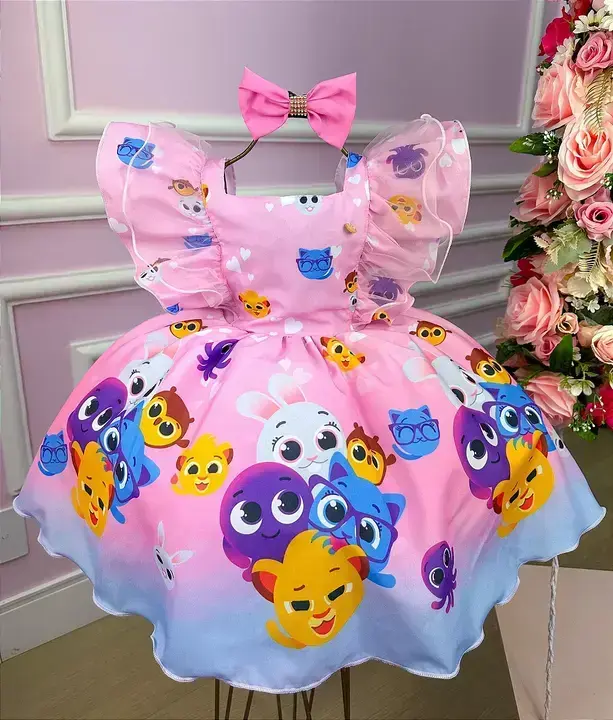 Vestido festa bolofofos bolo fofos rosa