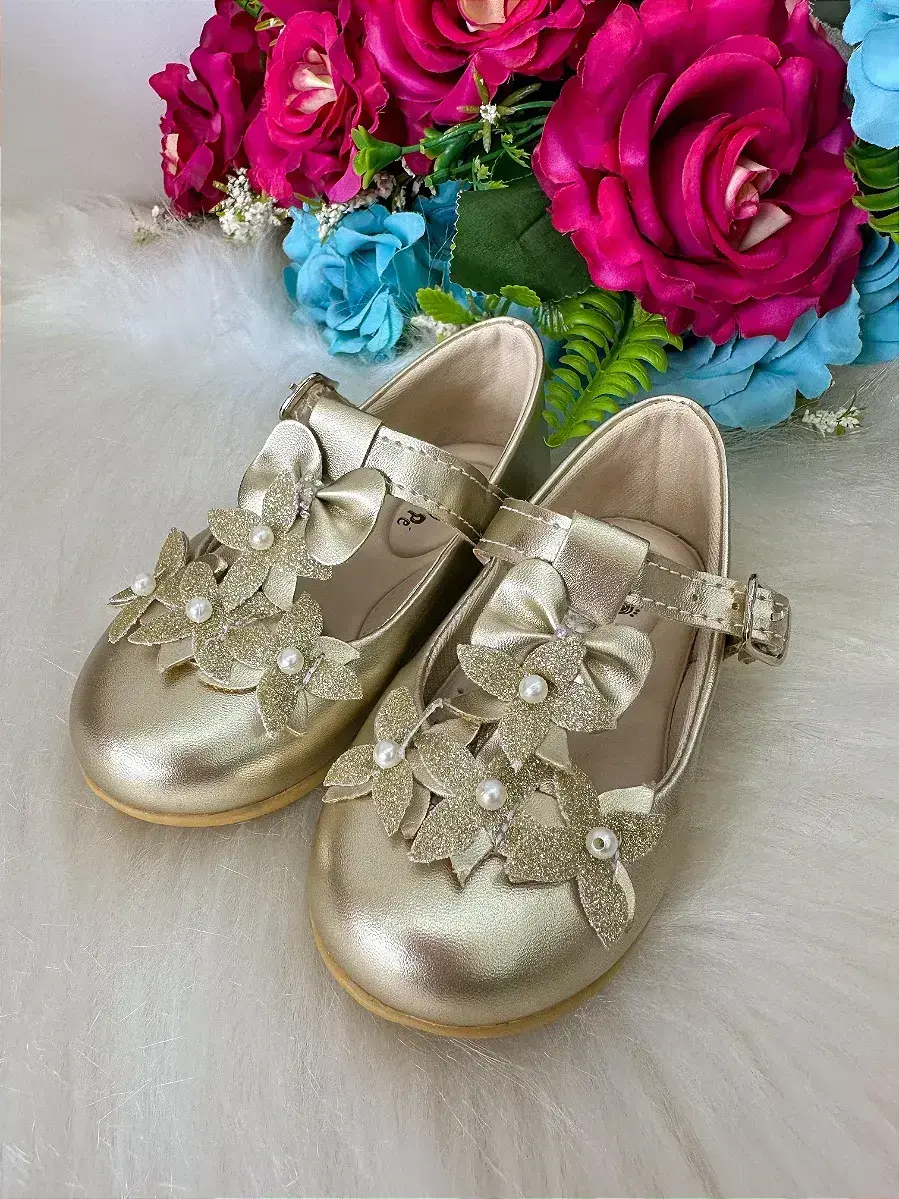 Sapatilha baby dourado