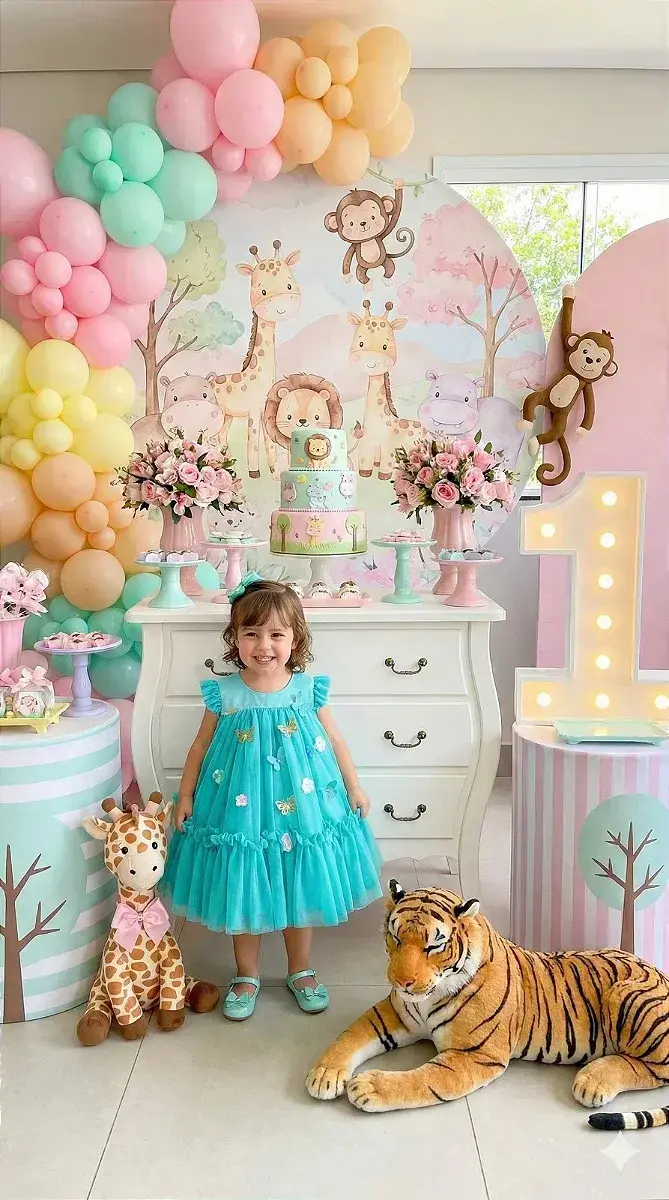 Vestido jardim das borboletas baby liz verde tiffany