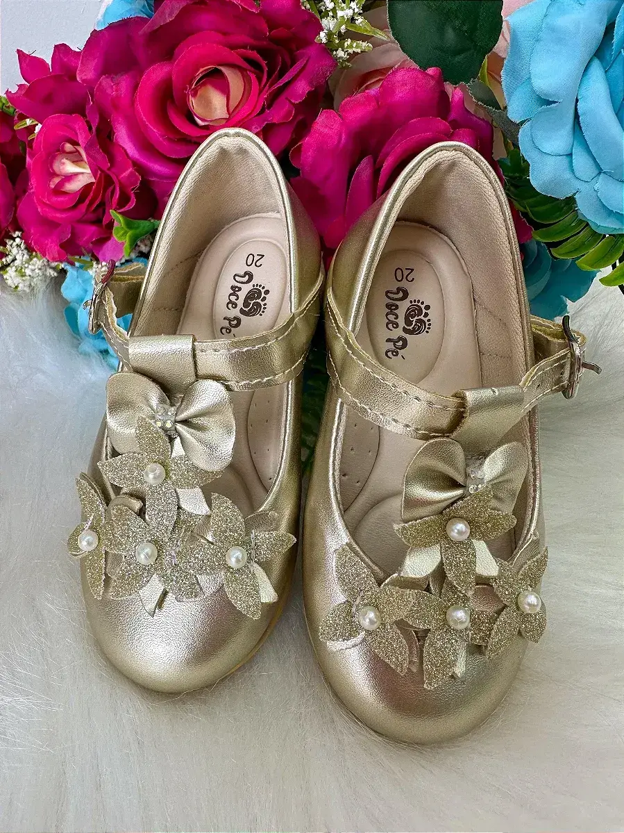 Sapatilha baby dourado, foto 4