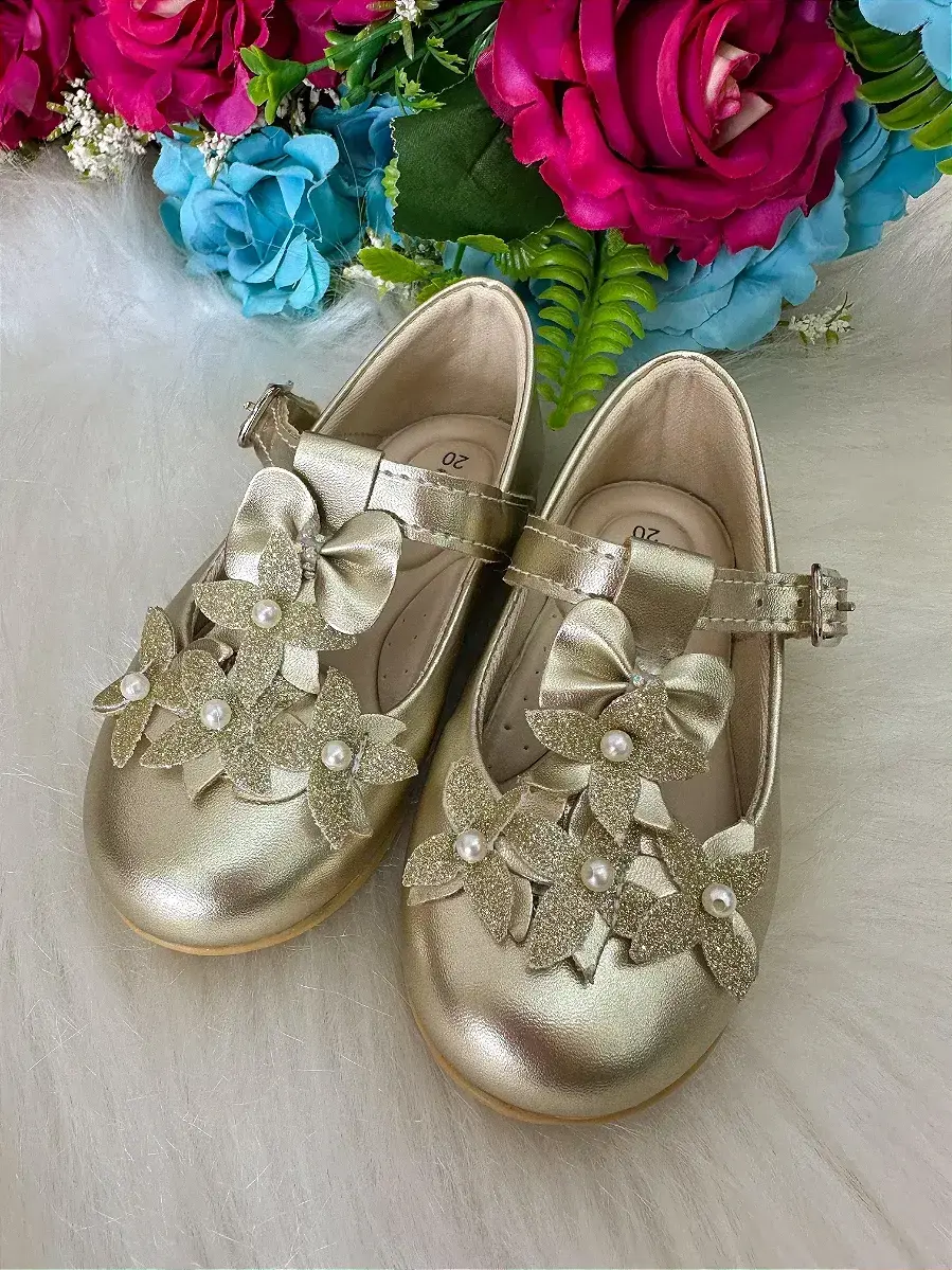 Sapatilha baby dourado, foto 5