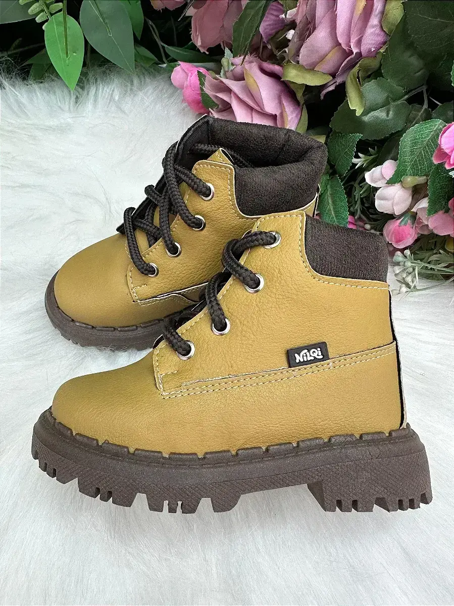 Bota coturno masculina nilqi mostarda, foto 2