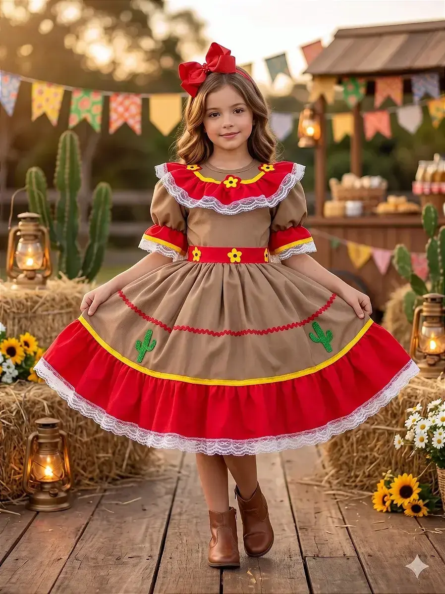Fantasia junino cangaceira maria bonita