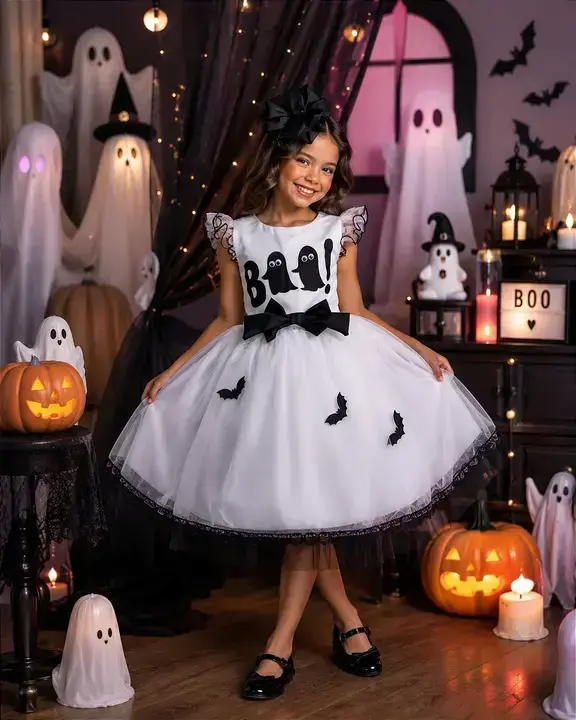 Fantasia vestido boo encantado Halloween