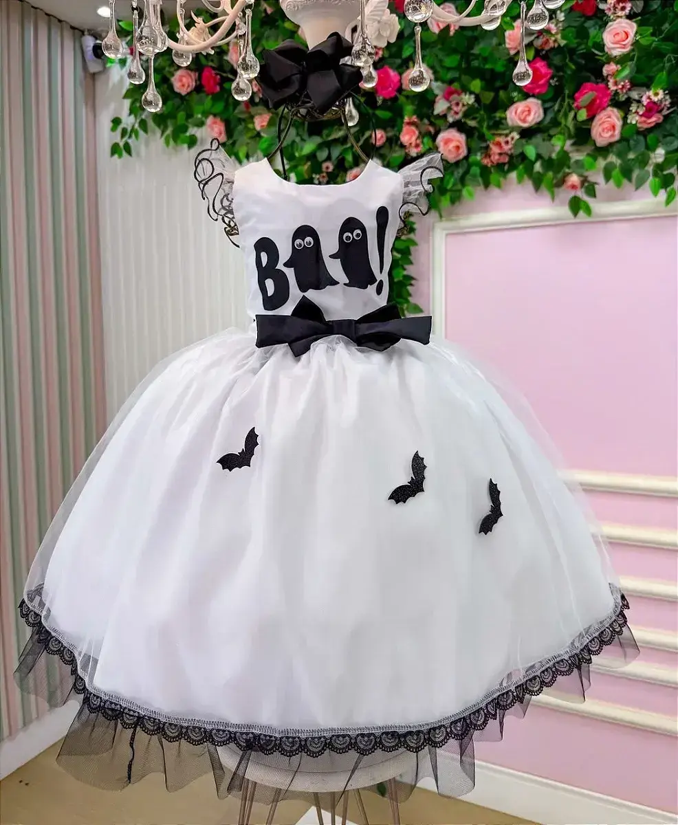 Fantasia vestido boo encantado Halloween, foto 4