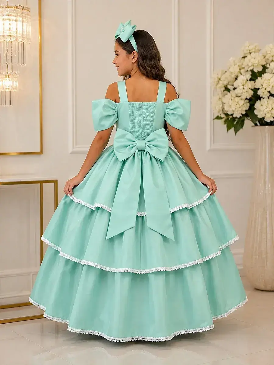 Vestido longo safira verde menta, foto 2
