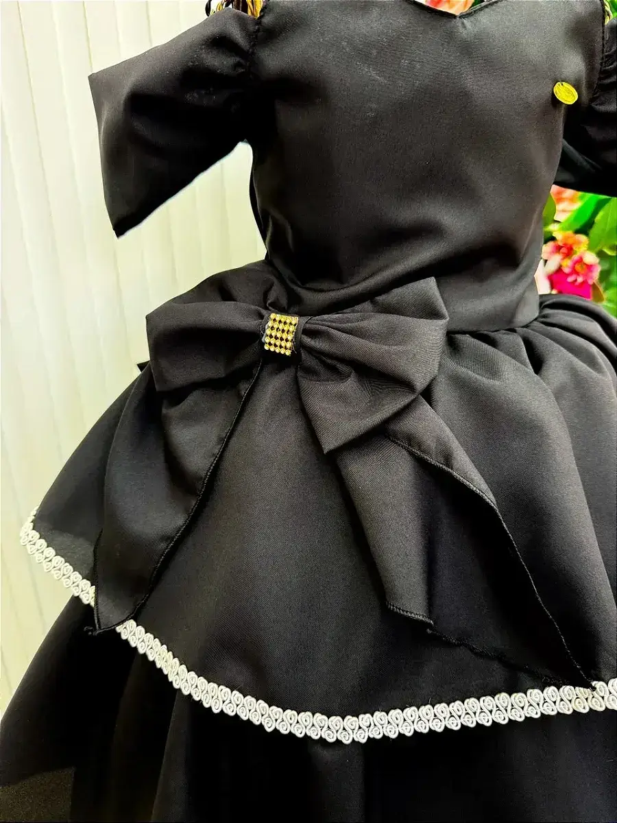 Vestido longo safira preto, foto 4