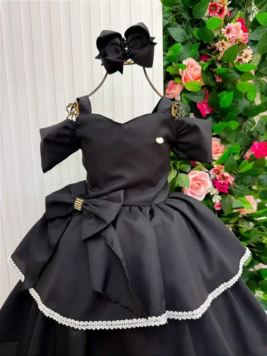 Vestido longo safira preto, foto 5