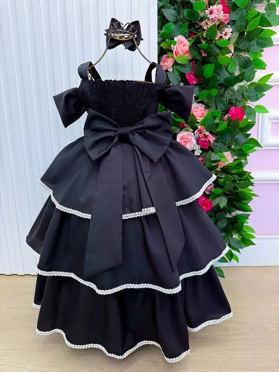 Vestido longo safira preto, foto 7