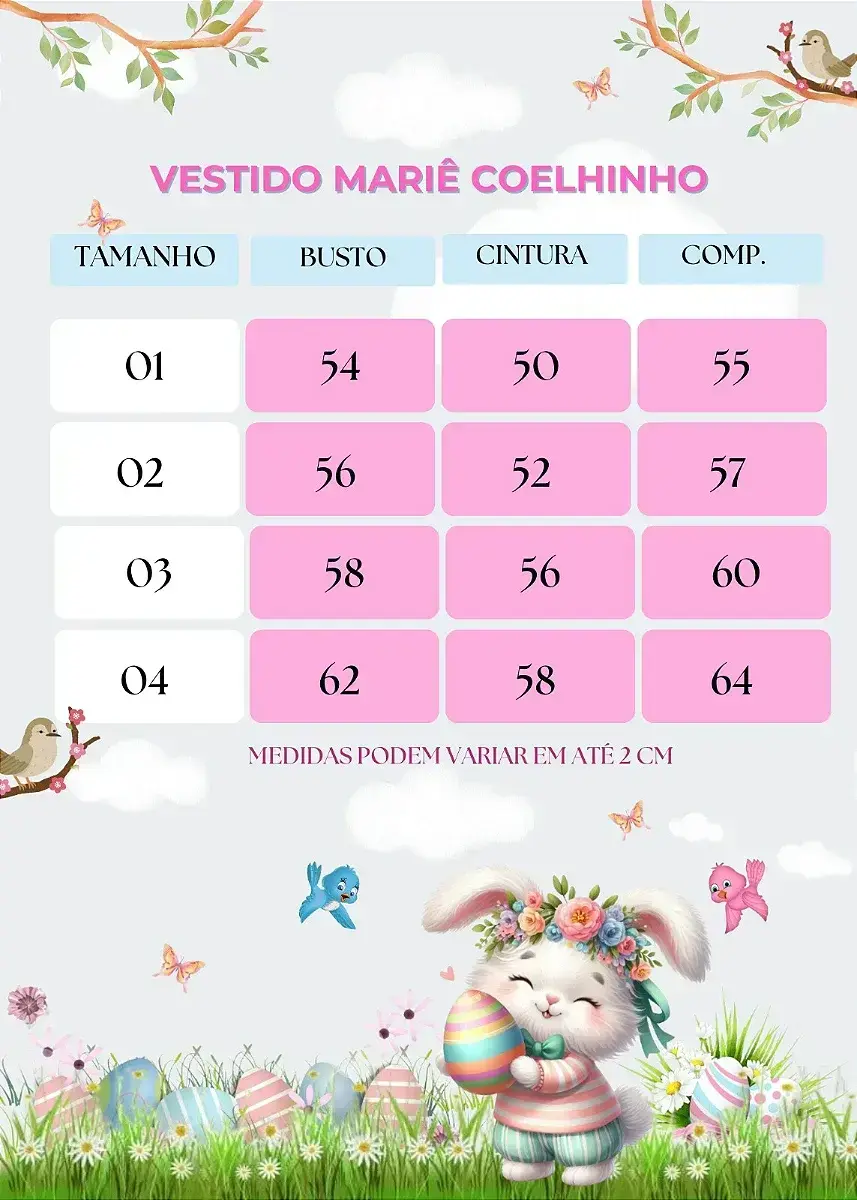 Guia de tamanhos