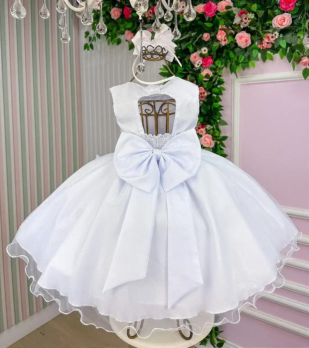 Vestido jardim das borboletas branco viviane, foto 8