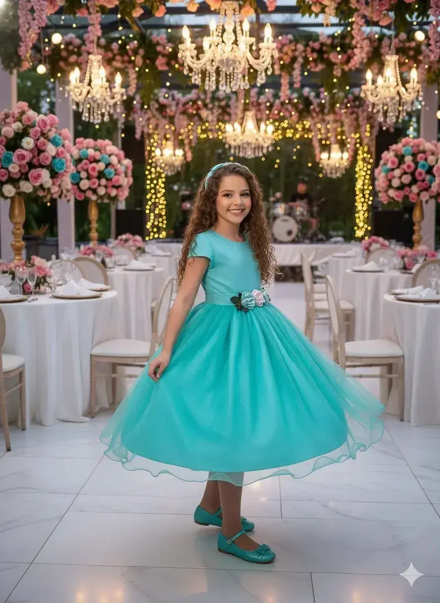 Vestido luiza verde tiffany, foto 2