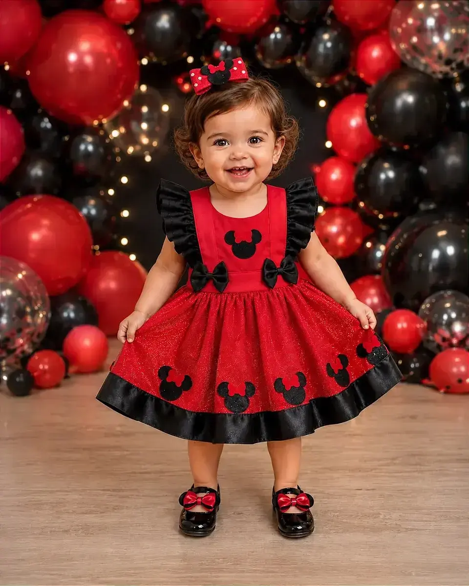 Vestido Minnie vermelho